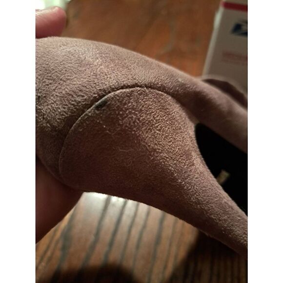 Size 8.5 Lime Light Brown Platform Peep Toe Double Bow Stiletto Pump High Heels - Picture 5 of 10